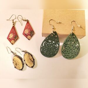 LAST CHANCE: 3 Pair Of Unique Earrings, Sold As Lot